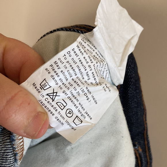 Naked and Famous Jeans Mens 31 x 32 Weird Guy Dark Blue Indigo Stretch Selvedge - Picture 12 of 13